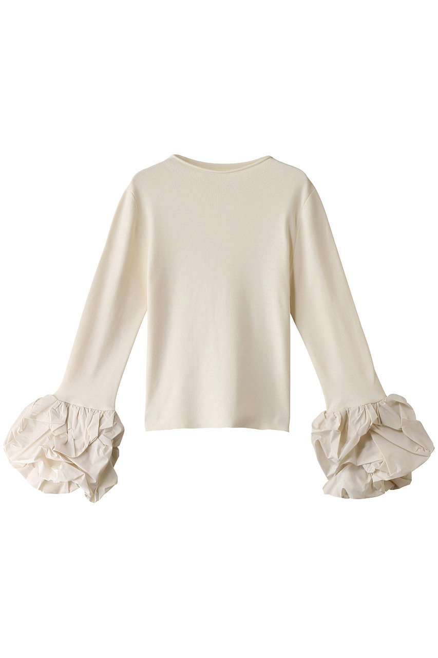 HER.(ハー)｜ボリュームスリーブニットトップス/オフホワイト の通販