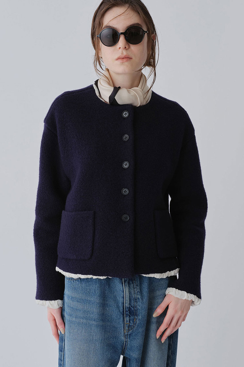 Whim Gazette(ウィム ガゼット)｜【GEMINI】ニットジャケット/ネイビー