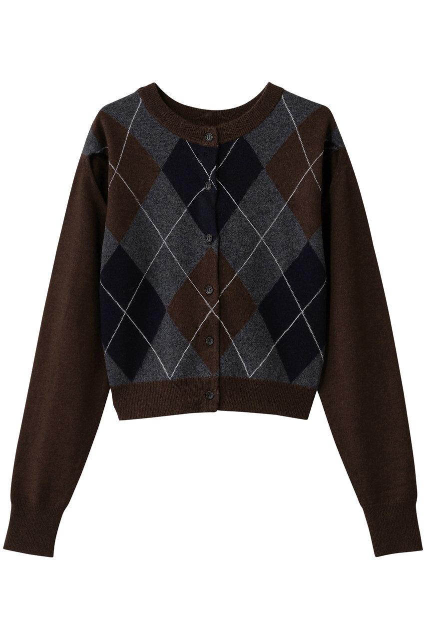 CLANE(クラネ)｜ARRANGE KNIT TOPS/ニット/BROWN の通販｜ELLESHOP
