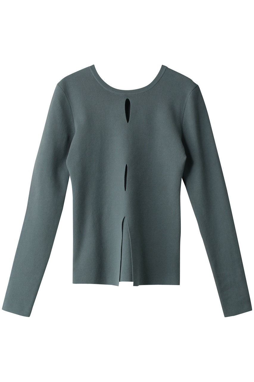 CLANE(クラネ)｜W FACE HOLE KNIT TOPS/トップス/BLUE の通販