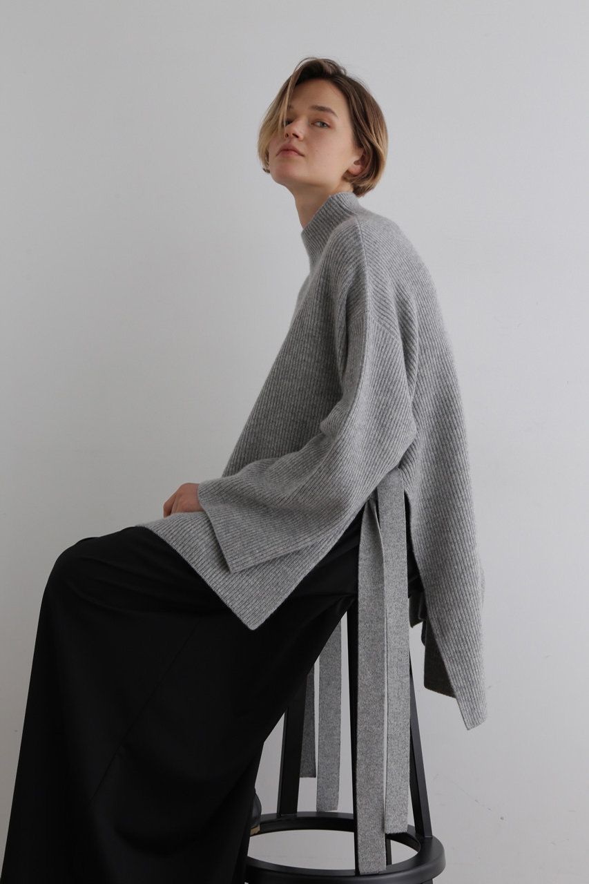 LE PHIL(ル フィル)｜ウールカシミアベルテットニット/グレー の通販