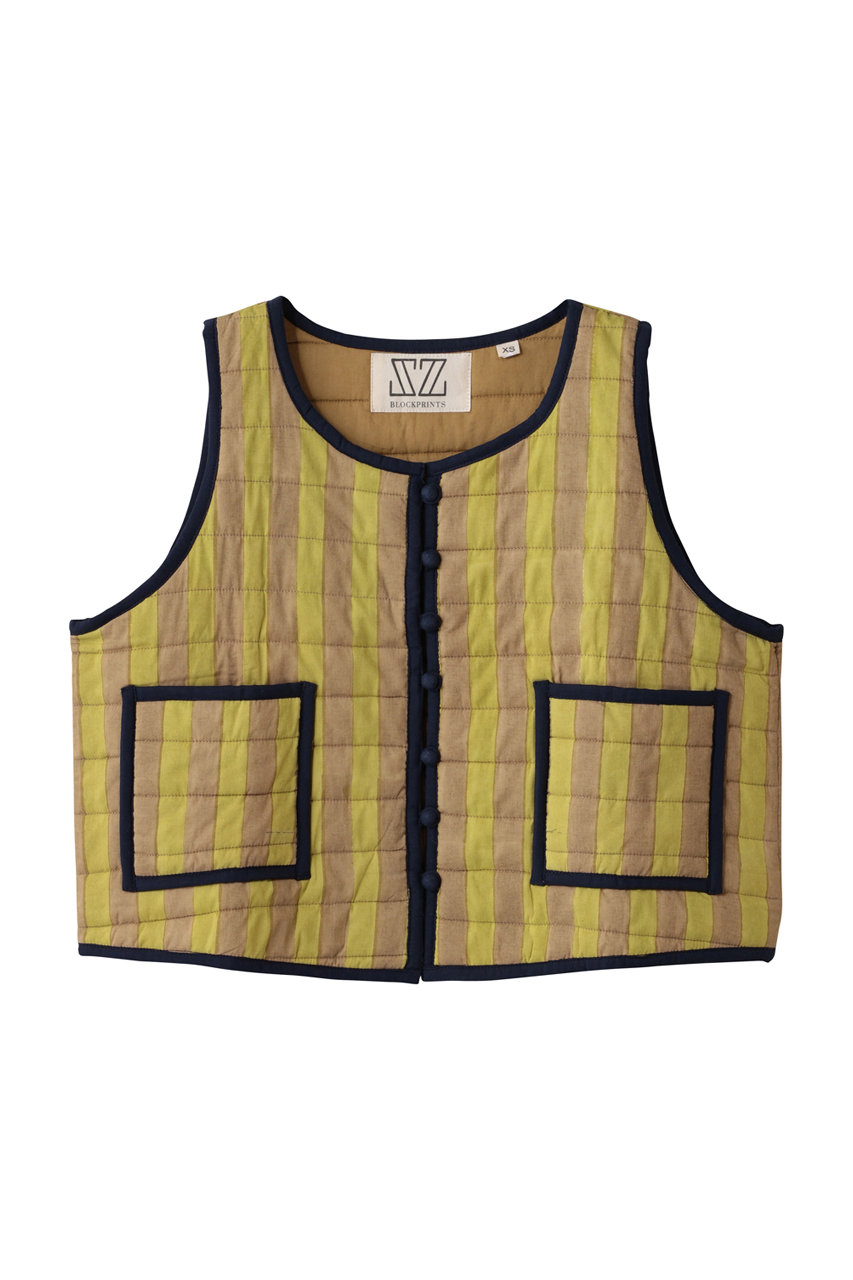 SZ BLOCKPRINTS(エスゼット ブロックプリント)｜QUILTED VEST DOUBLE