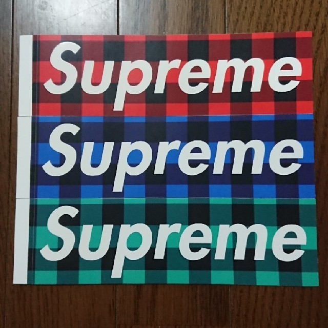 Supreme 07AW Buffalo Check Box ロゴ ステッカー