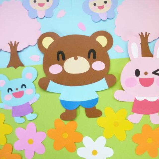 壁面飾り♪ 春『入園おめでとう♪』桜＆お花♪の通販 by IORI's shop