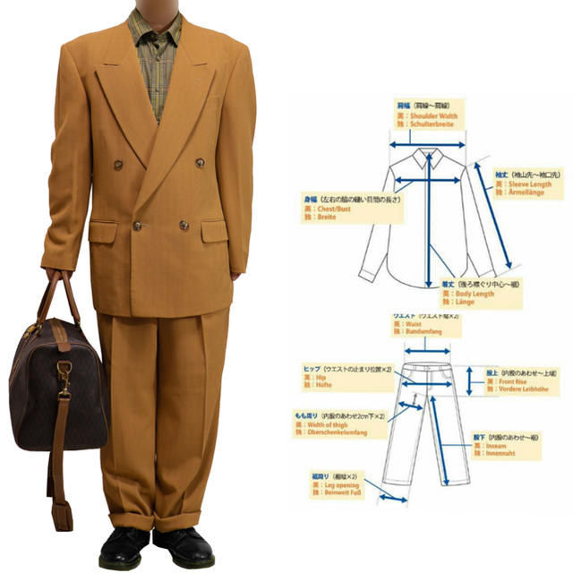 ☆美品☆80s ヴィンテージ セットアップ☆ダブル スーツ☆菅田将暉