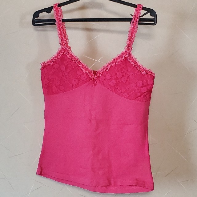 LIZ LISA - リズリサ キャミソール 胸元レース ショッキングピンクの