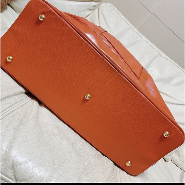 バレンシアガ BBロゴ レザー ゴルフボストンバッグ オレンジ