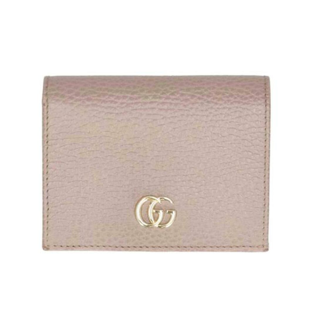 GUCCI グッチ/GGマーモント二ツ折リ財布/456126/493***/グッチ/AB