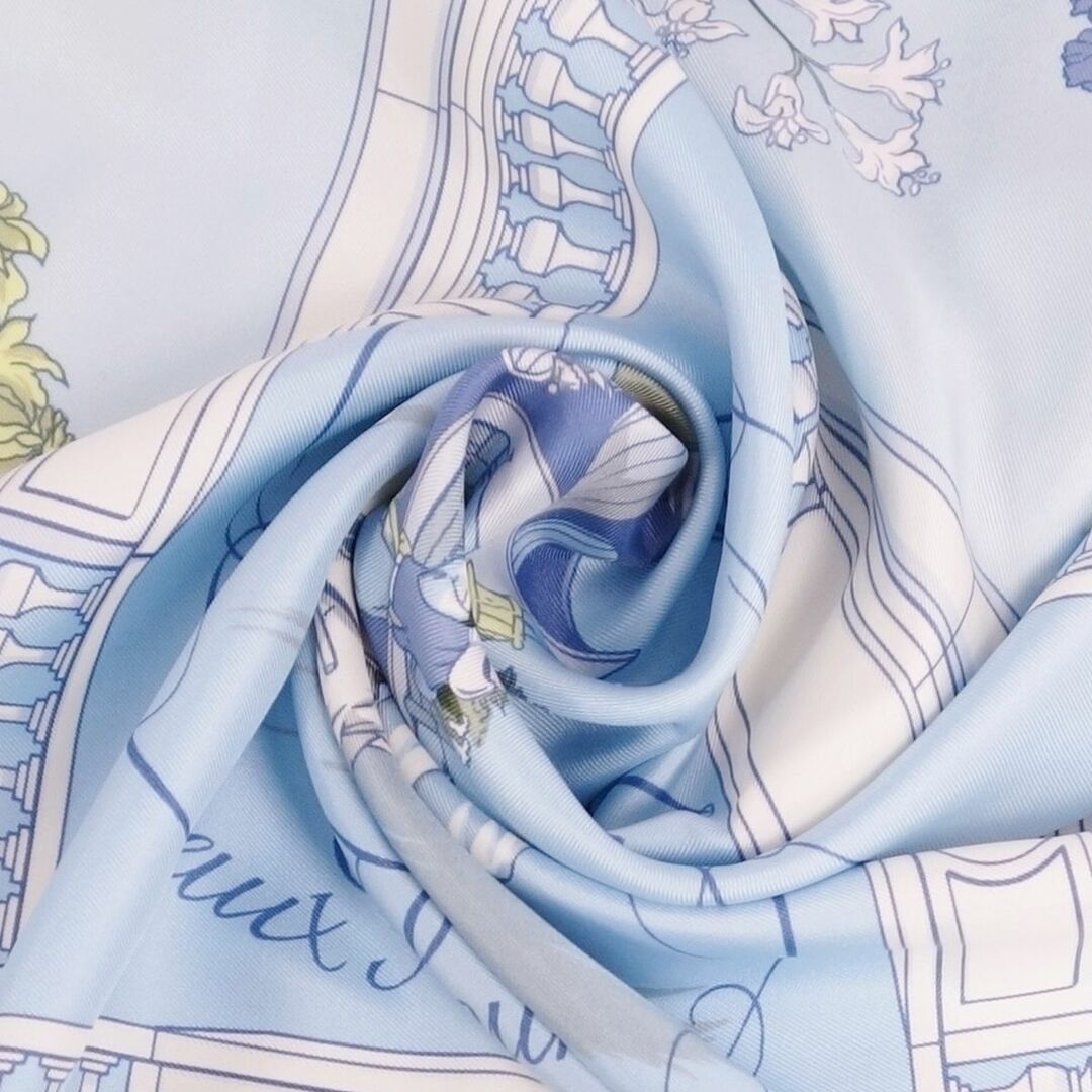 HERMES - 美品 エルメス HERMES スカーフ カレ90 Quai aux fleurs 花