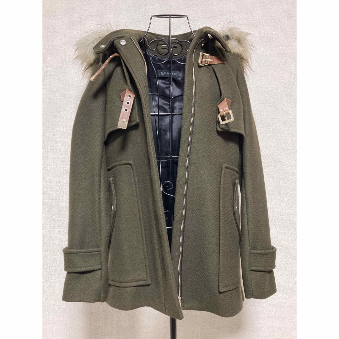 ZARA - ZARA / ファーフード付ダッフルコートの通販 by もんか's shop