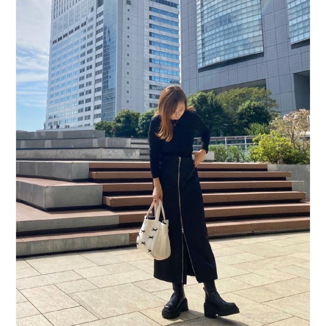 ZARA - ZARA ナイロンスカート ジッパー XSサイズ ブラックの通販 by