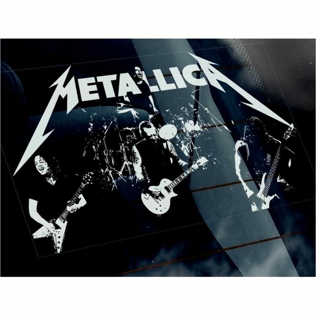 ❤メタリカ ①外張り カーステッカー 16×10cm 外貼り シールの通販 by