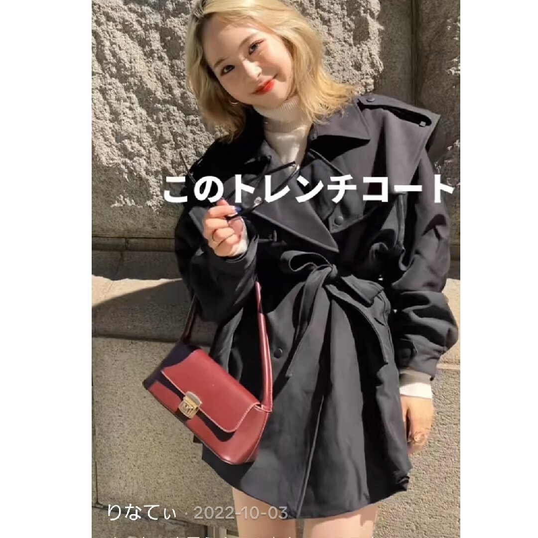 GRL - タグ付き 新品 リボンベルト付きショート丈トレンチコート