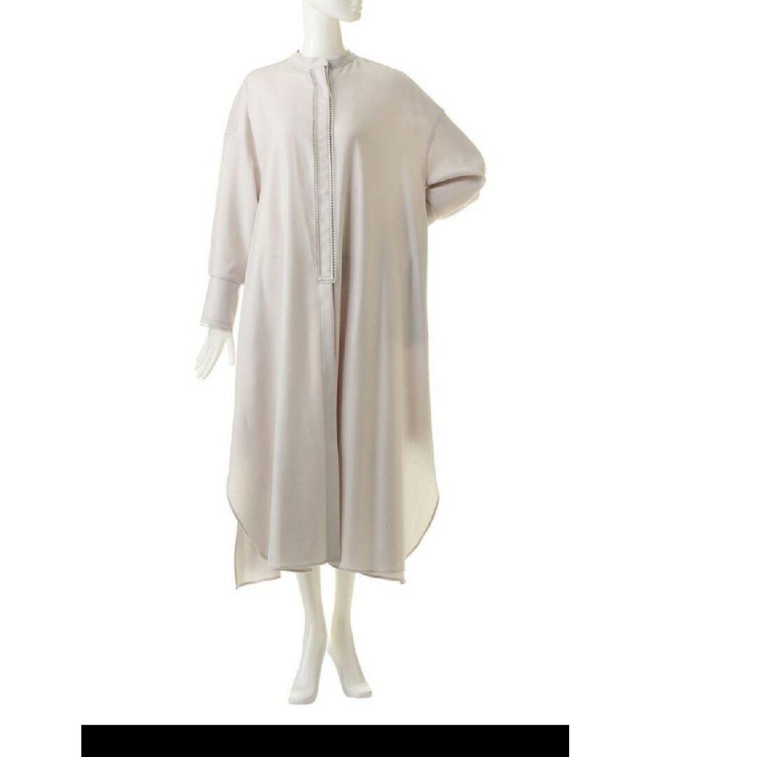 21AW ebure エブール ウールサキソニーテントレースシャツワンピース