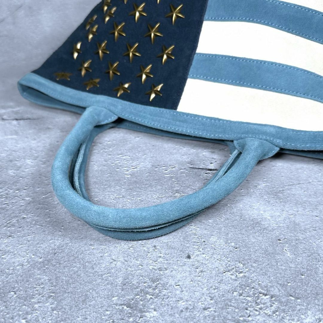 Ron Herman - Ron Herman USA 星条旗 スタッズ トート バッグ スエード