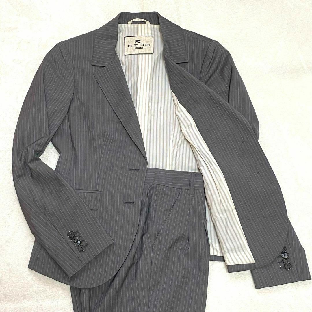 ETRO - エトロ パンツスーツ セットアップ グレー 38（M相当）の通販