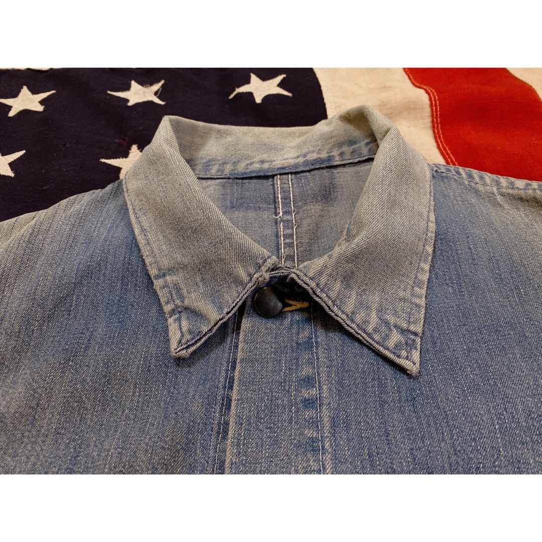 VINTAGE - 超希少!VTG40'sWWII大戦モデルデニムカバーオール尿素ボタン