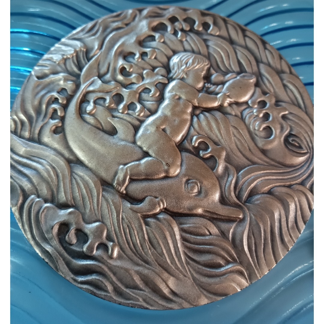 沖縄国際海洋博覧会公式記念メダル 純銀メダル185g 銅メダル セットの