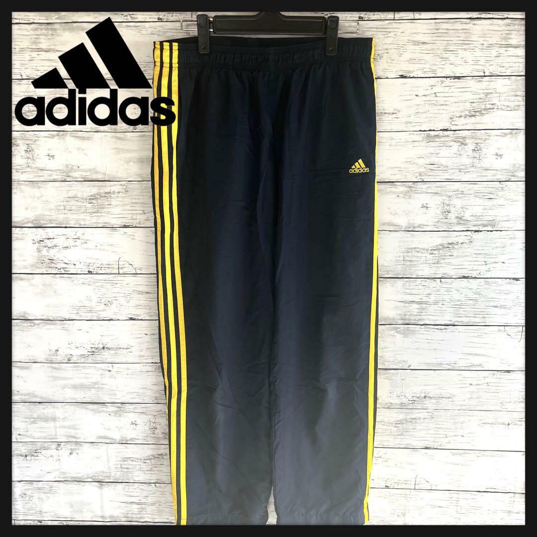 adidas - 【人気商品】adidas ナイロンパンツ イエローライン 刺繍ロゴ