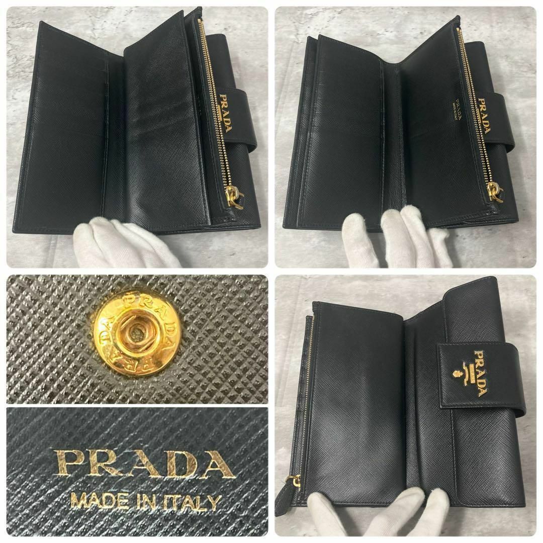 PRADA - 現行モデル♡極美品✨ プラダ 金ロゴ サフィアーノレザー 長