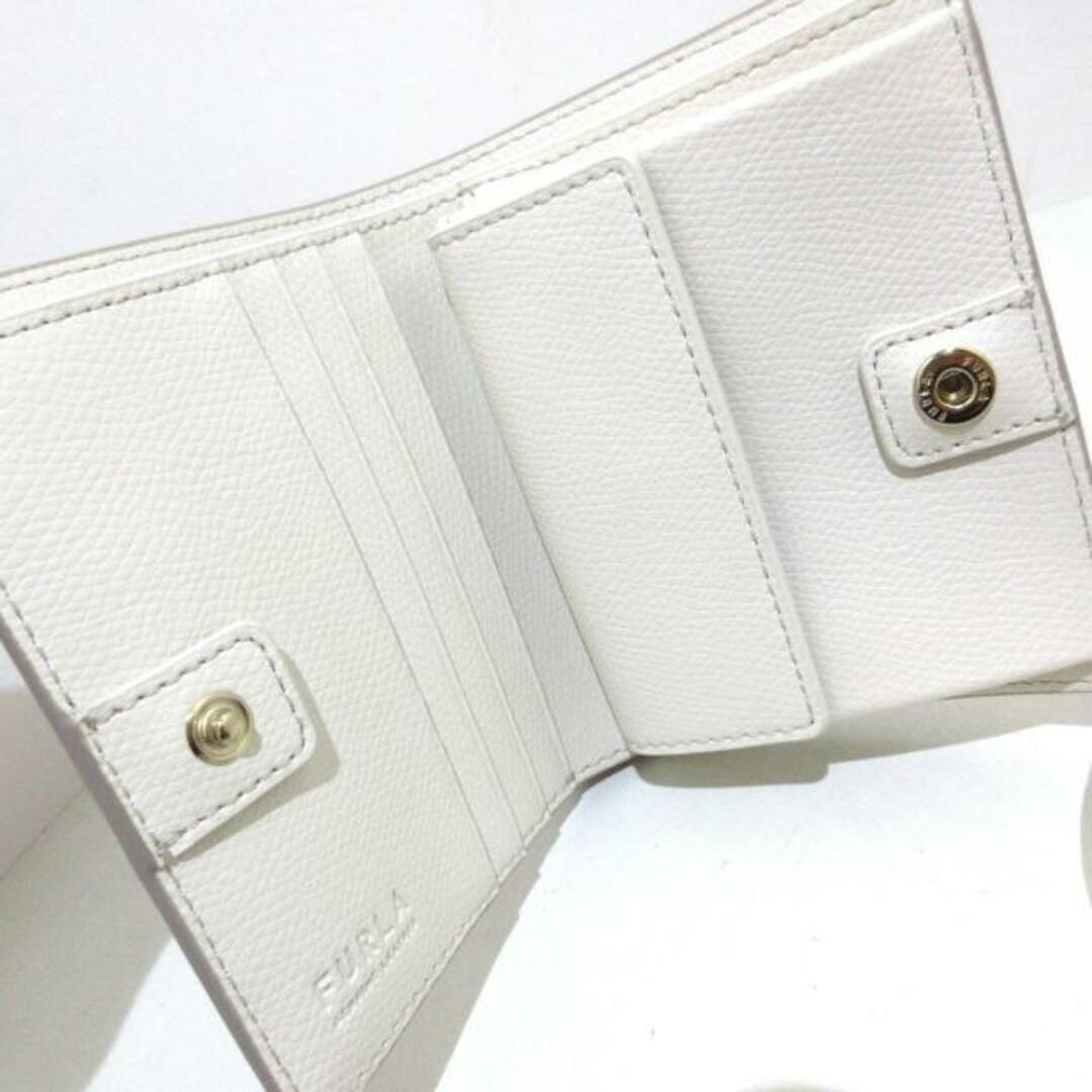 FURLA - FURLA(フルラ) 2つ折り財布美品 - 白×ピンク×マルチ 花柄