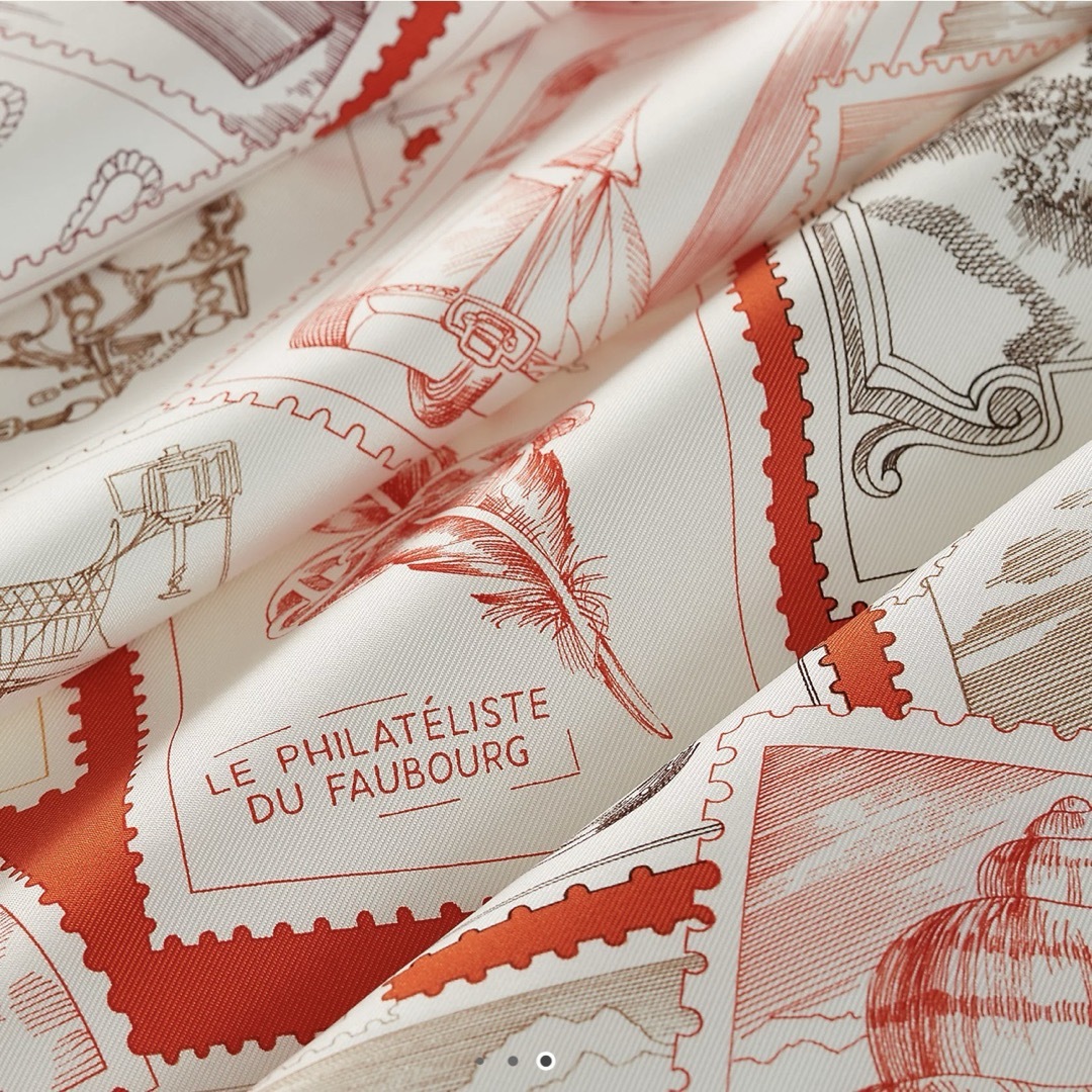 HERMES - 【新品未使用】エルメス カレ 90 《フォーブルの切手愛好家