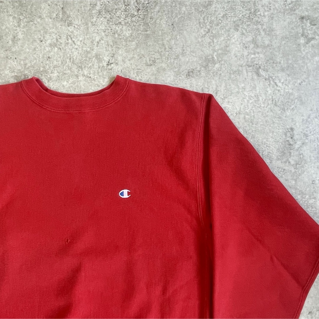 Champion - 90s チャンピオン リバースウィーブ 後期 赤 スウェット 目