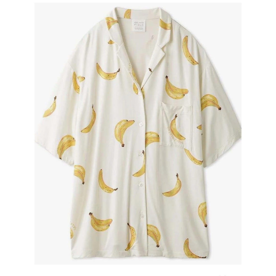gelato pique - ジェラートピケ♡フルーツ柄シャツ バナナの通販 by