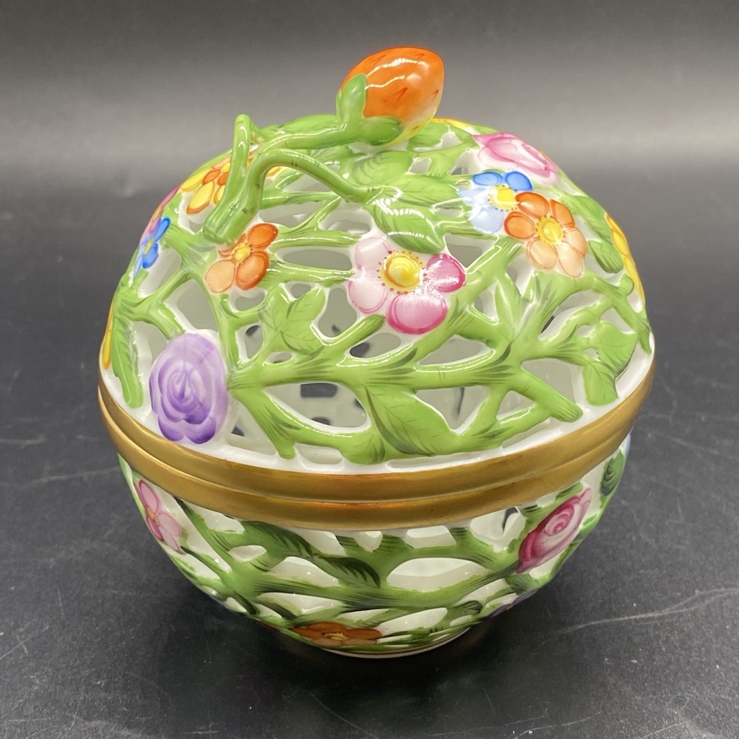 Herend - 箱付き ヘレンド ファンタジー ボンボニエール 透かし小物