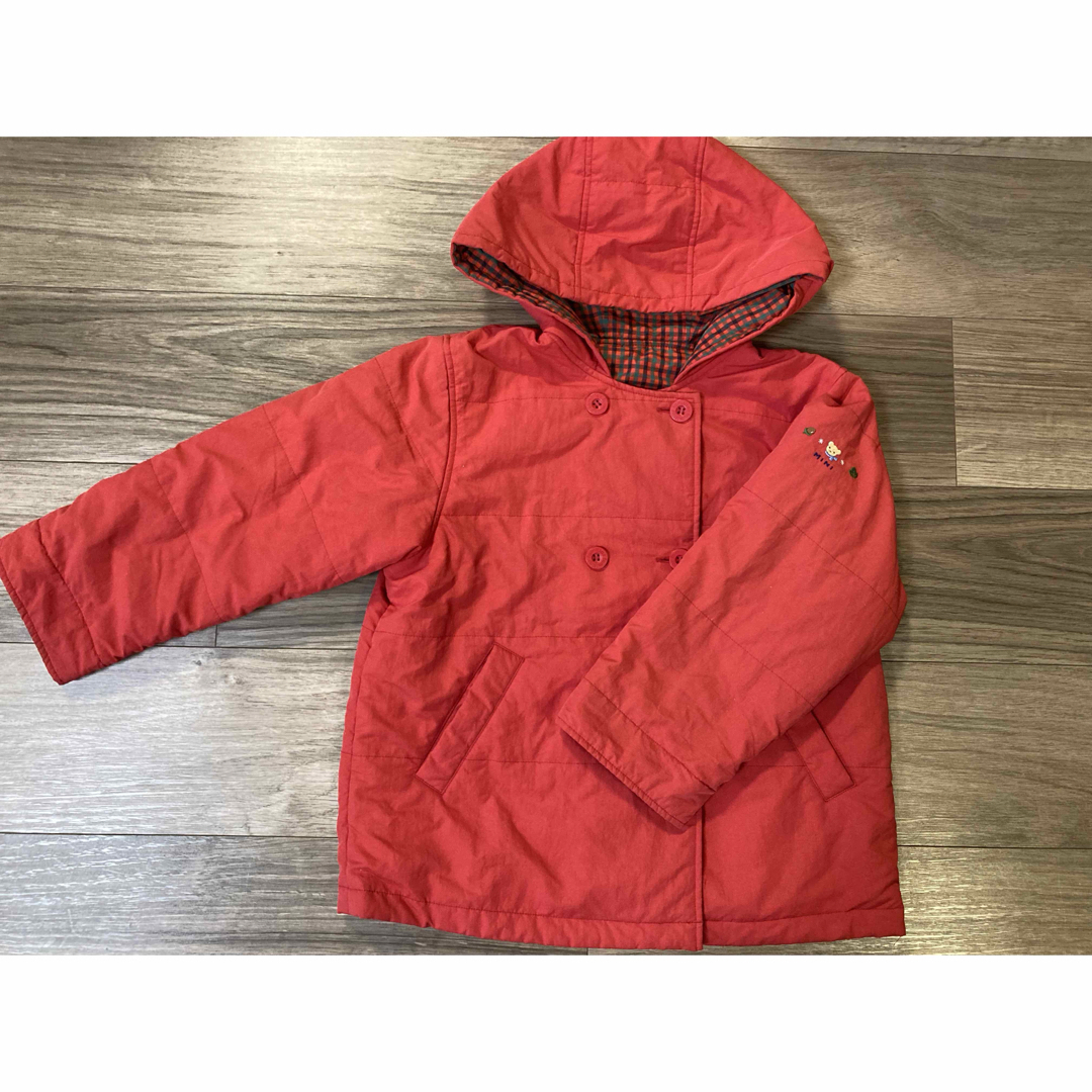 familiar - 【美品】ファミリア アウター 赤 チェック リバーシブルの