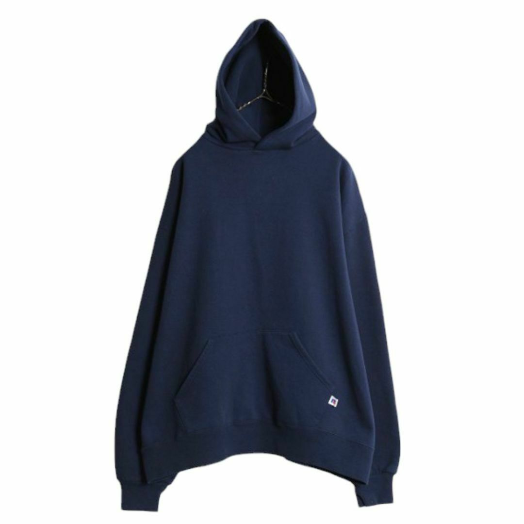 90s USA製 ラッセル 無地 スウェット フード パーカー メンズ