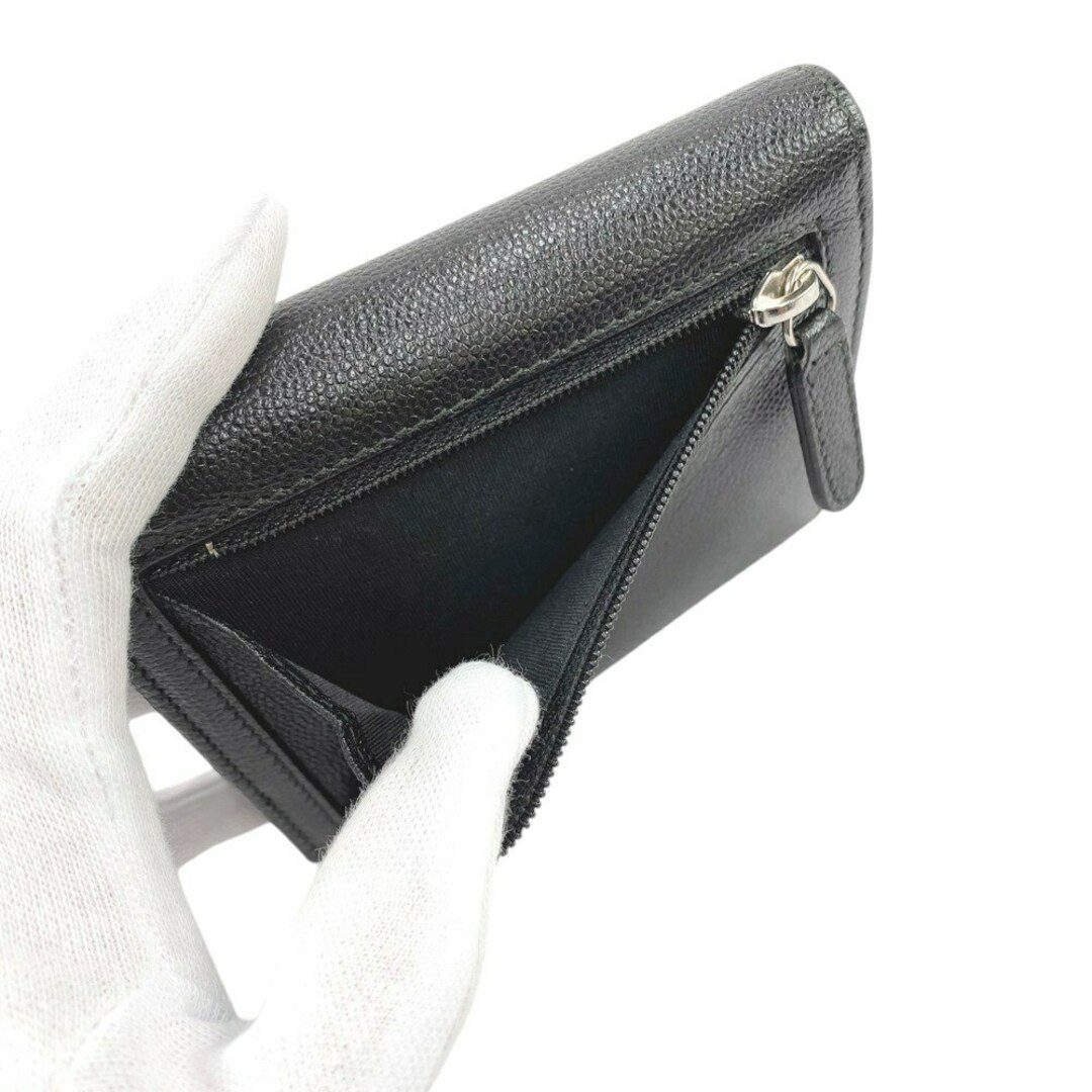 CHANEL - □未使用□ シャネル ココ ボタン コンパクト 財布 キャビア