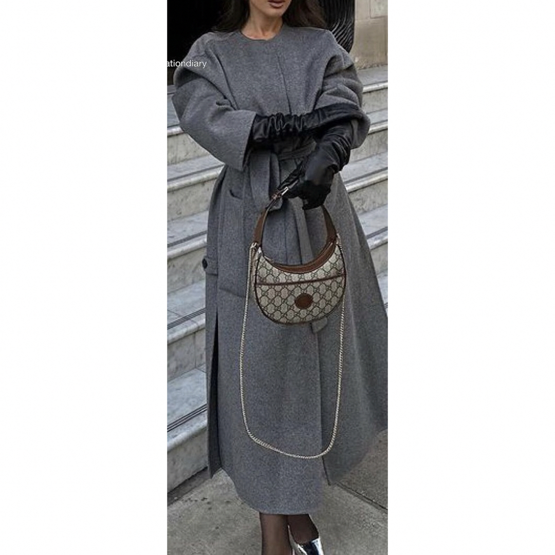 ZARA - ZARA ウールブレンド コート ロングコート XS グレー 新品タグ