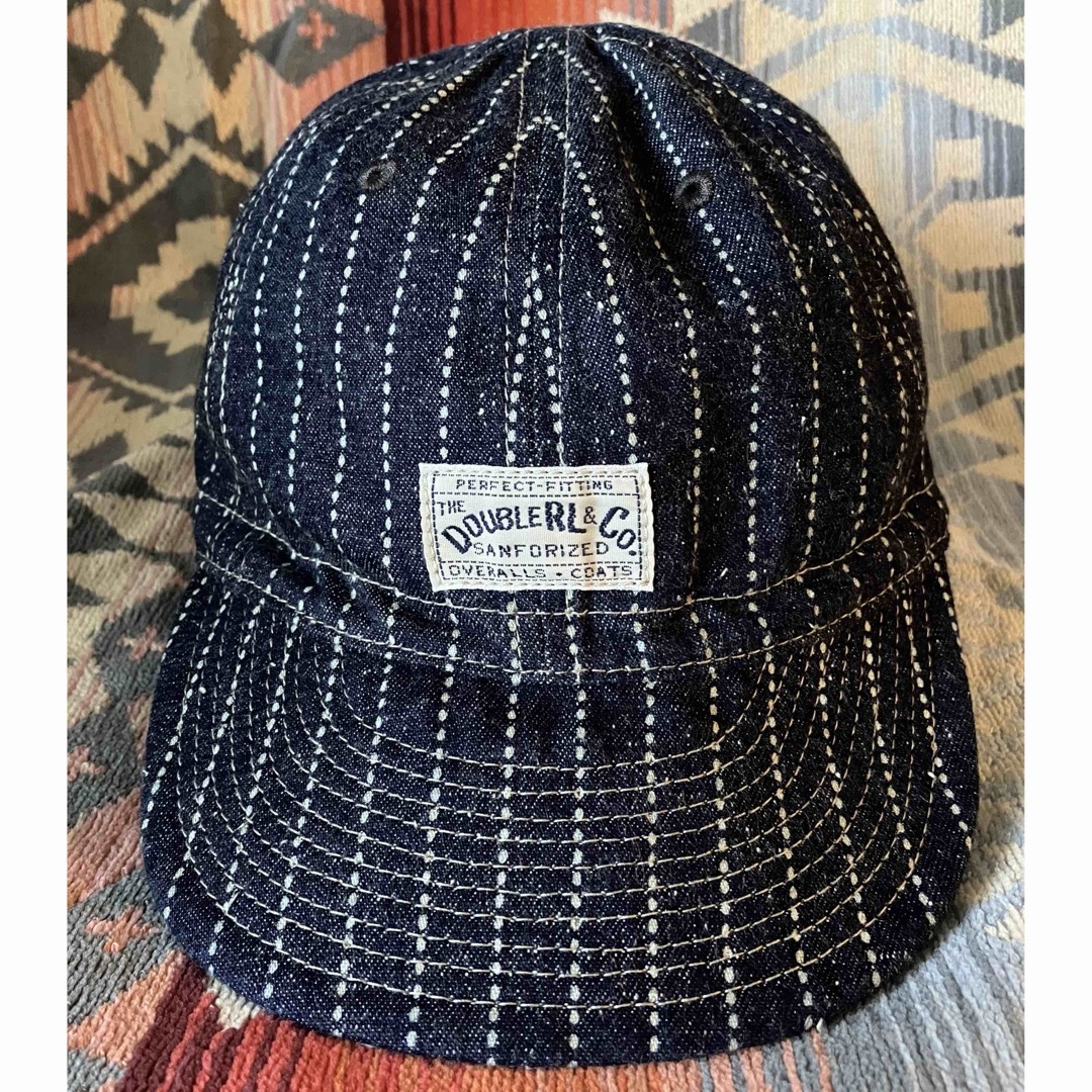 未使用】RRL ダブルアールエル ドットストライプ ワーク キャップ デニム