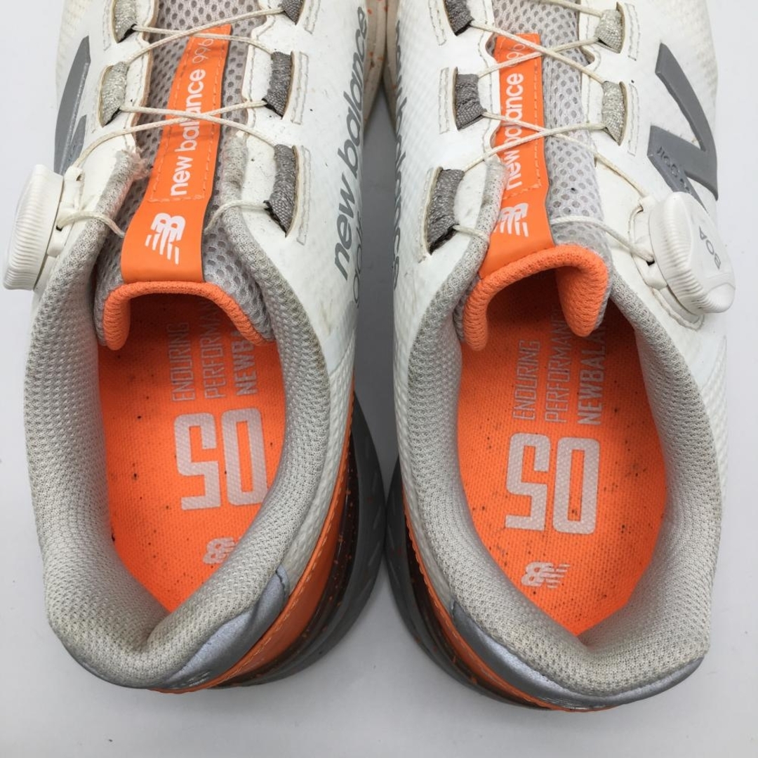 New Balance - ニューバランス ゴルフシューズ 白×オレンジ UGBS996A