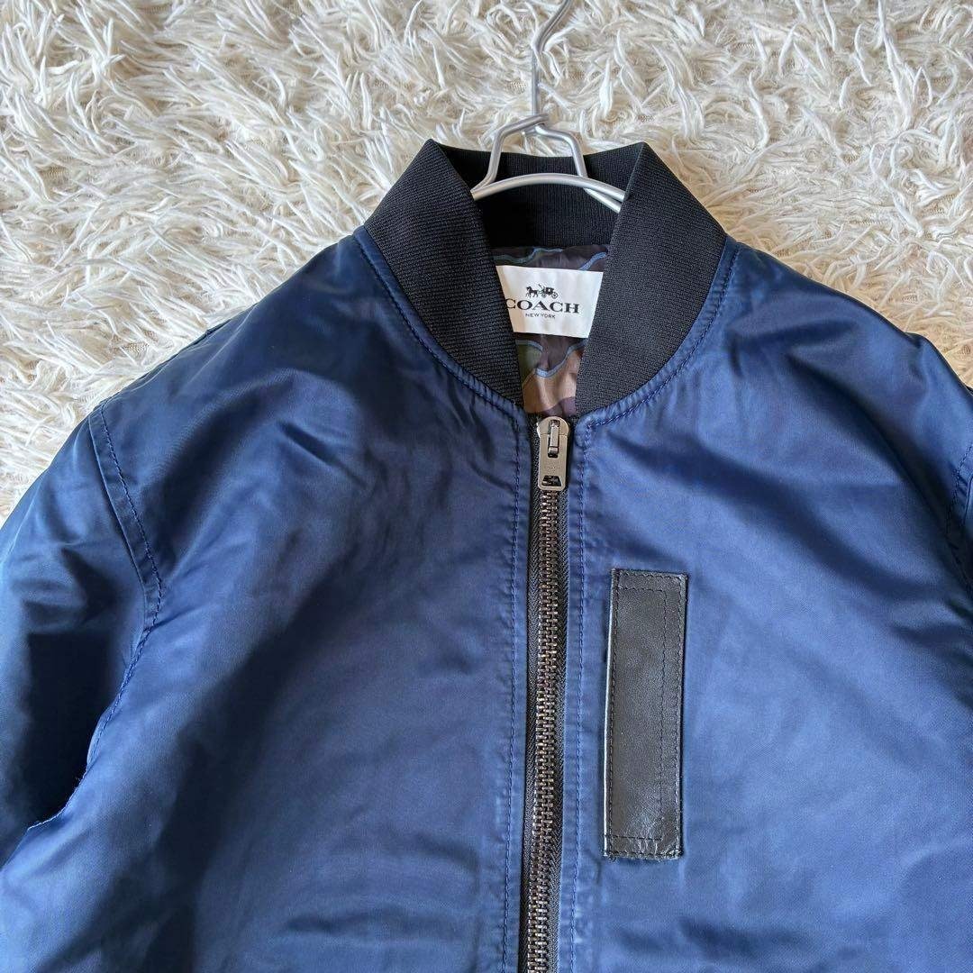 COACH - コーチ MA-1ジャケット ネイビー×カモフラージュ柄 メンズの