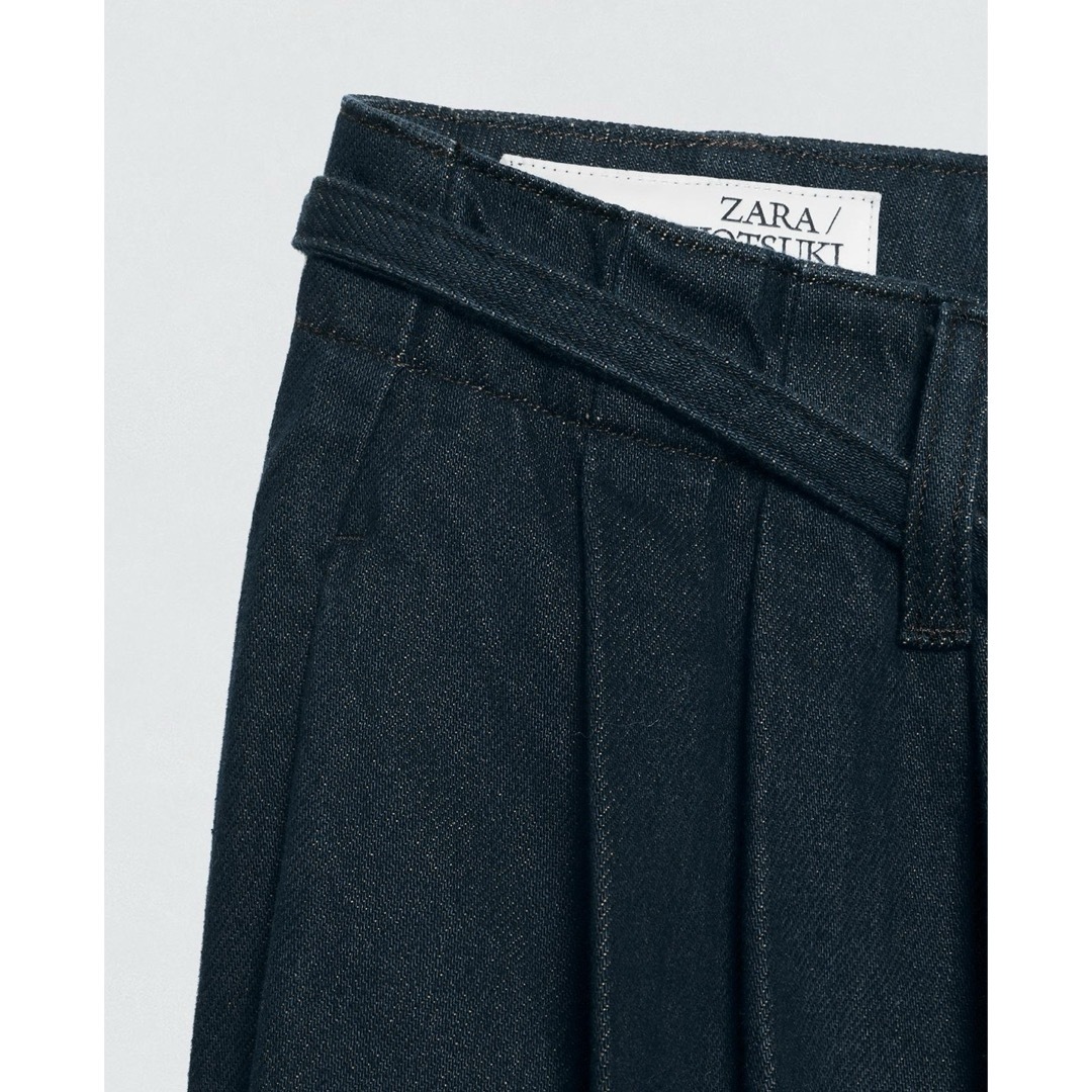 ZARA - zara SOSHIOTSUKI ワイドレッグプリーツデニムパンツの通販 by