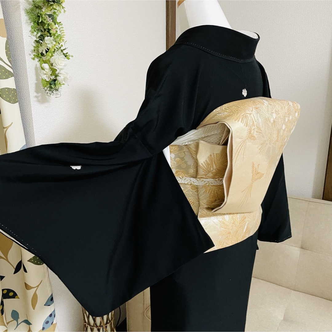 黒留袖 親族 結婚式 披露宴 母 袋帯 フルセット 袷 着物 和装