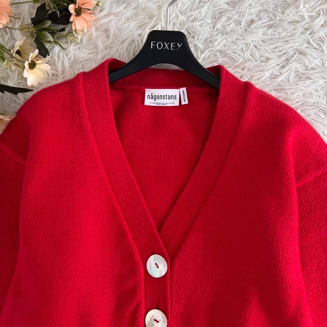 nagonstans ボリューム スリーブ ショート カーディガン