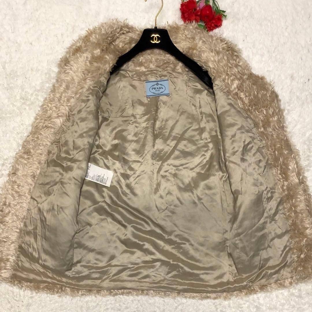 PRADA - ［美品］2012 プラダ モヘア ファーコート エコ ロングコート