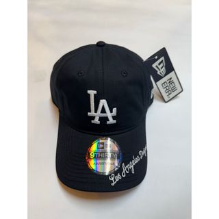 NEW ERA - 逆ロゴ 白 黒 ドジャース ニューエラ キャップ LA 限定