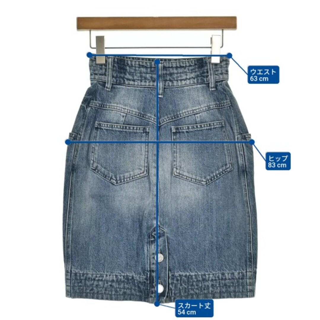 CHANEL - CHANEL シャネル ひざ丈スカート XS 青 【古着】【中古