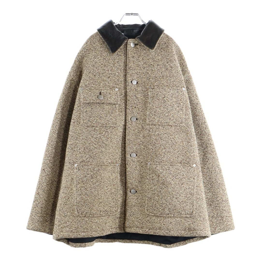 PRADA - PRADA プラダ 24AW Wool blend jacket ウール ブレンド レザー