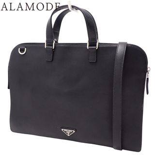 PRADA - 【美品】プラダ ビジネスバッグ 三角ロゴ オールレザー