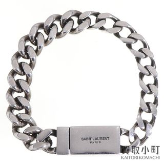 SAINT LAURENT - サンローラン IDプレートブレスレット（ブラック