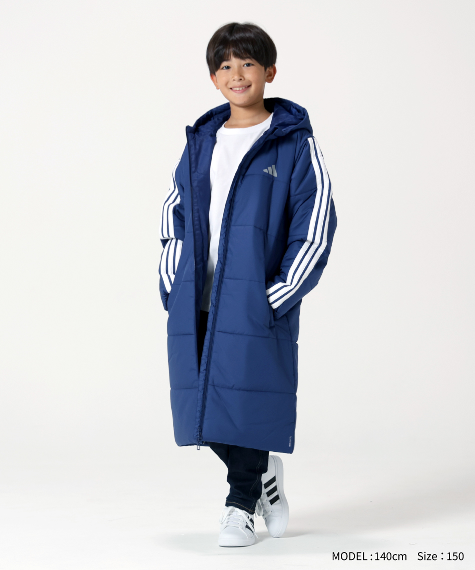 アディダス(adidas) ベンチコート 3ストライプロングコート JYD14