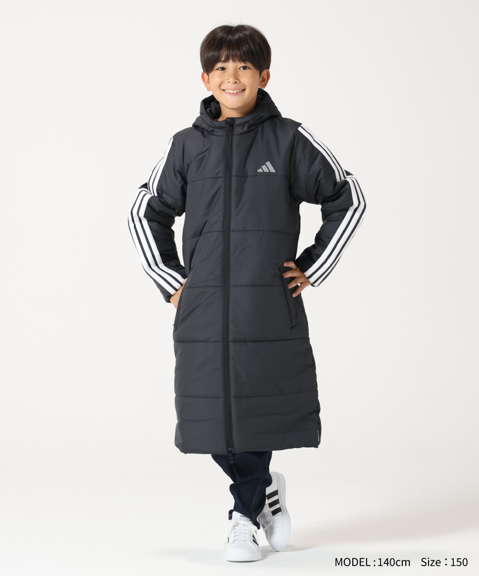 アディダス(adidas) ベンチコート 3ストライプロングコート JYD14