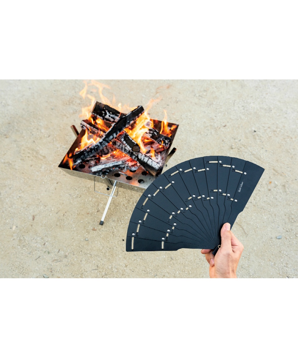 ユニフレーム(UNIFLAME) 焚き火台アクセサリー メタ扇 ブラック 632109