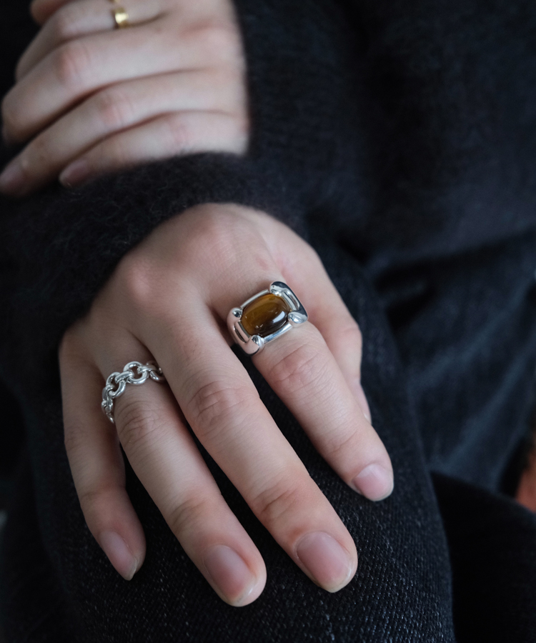 Llife RIPPLE CHAIN RING LIDMNシルバーデザインリング Llife RIPPLE