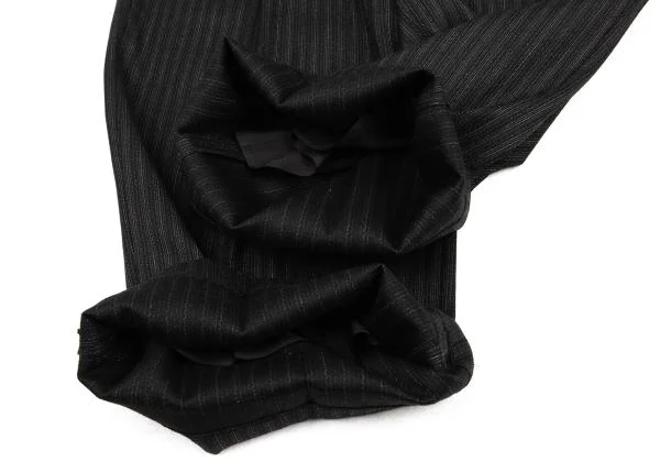 コムデギャルソンCOMME des GARCONS ウールストライプワイドパンツ